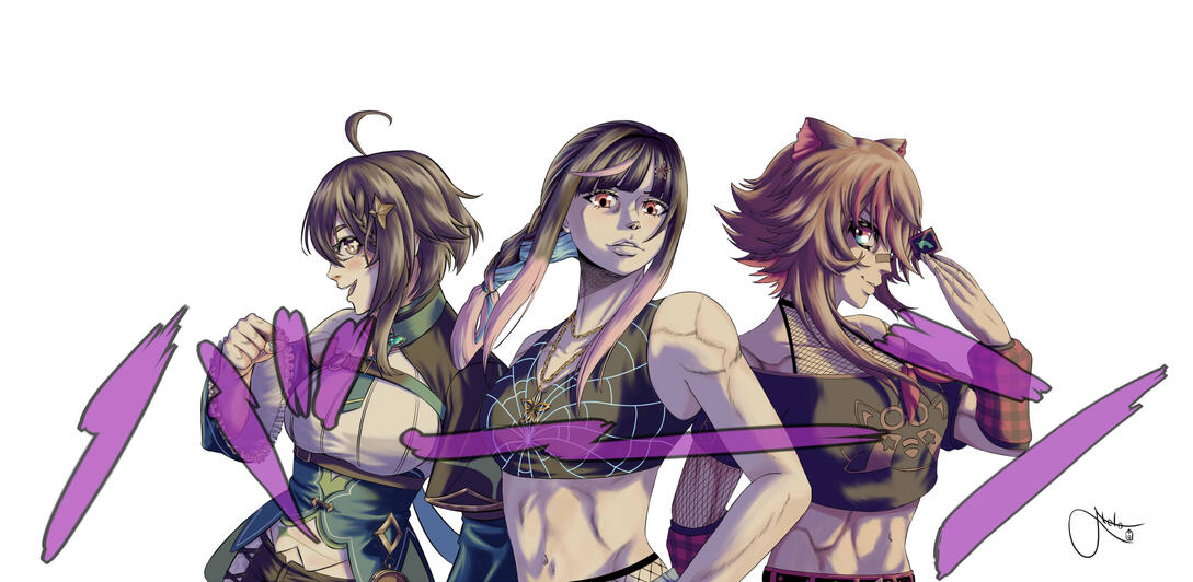 Meica, Hana y Rakkun